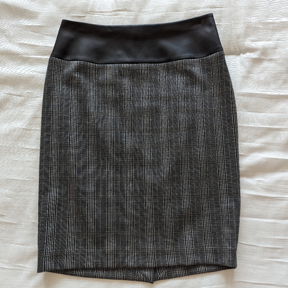 Calvin Klein faux leather pencil skirt
